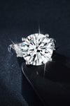 8.6 Carat Moissanite Platinum-Plated Ring Moissanite - Tophatter Daily Deals