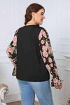 Plus Size Floral Flounce Sleeve Blouse Blouses - Tophatter Daily Deals