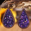 Sequin Wood Teardrop Earrings Earrings - Tophatter Daily Deals