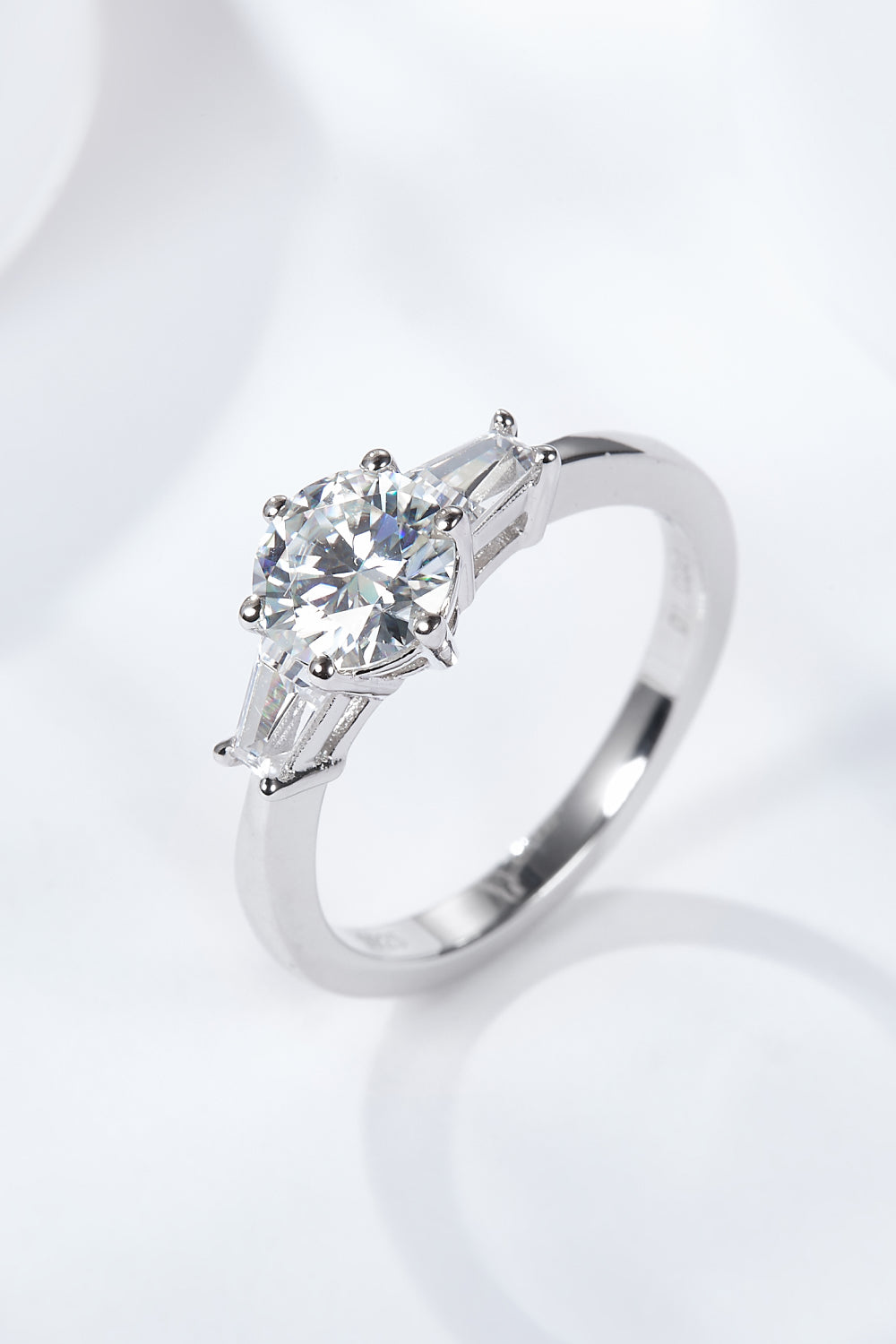 Loyal Love 1 Carat Moissanite Platinum-Plated Ring Moissanite - Tophatter Daily Deals