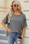 Round Neck Half Sleeve T-Shirt Women's T-Shirts - Tophatter Daily Deals