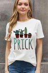 Simply Love Full Size PRICK Graphic Cotton Tee Bleach Women's T-Shirts - Tophatter Daily Deals