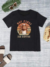 BUT FIRST ICE COFFEE Round Neck T-Shirt Women's T-Shirts - Tophatter Daily Deals