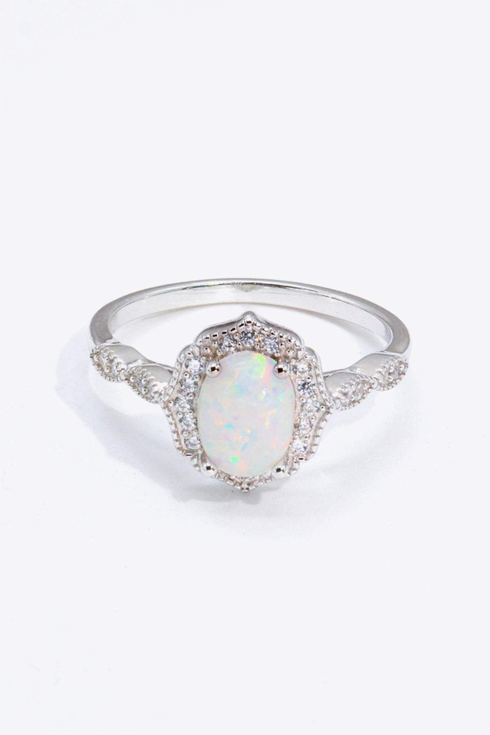 Just For You 925 Sterling Silver Opal Ring Opal - Tophatter Daily Deals