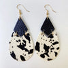 Genuine Cowhide Leather Dangle Earrings Style C One Size Earrings - Tophatter Daily Deals