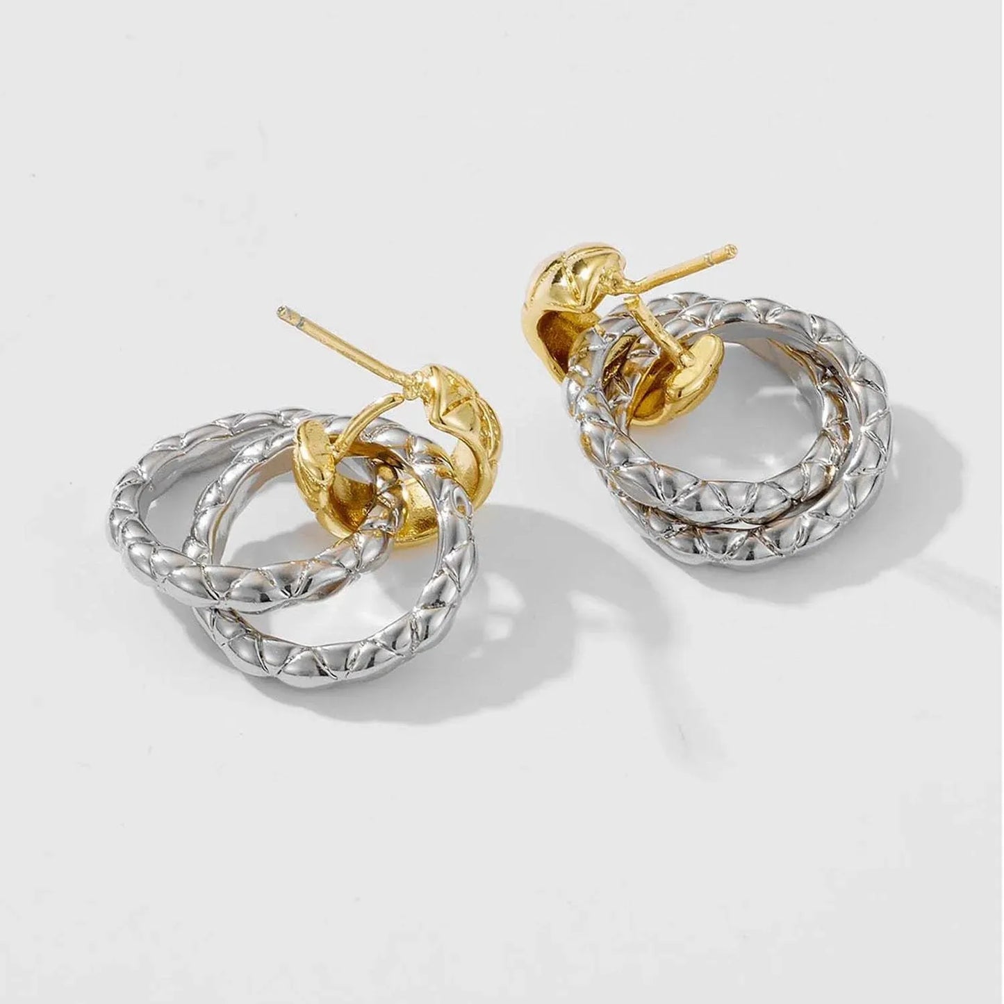 925 Sterling Silver Twisted Drop Earrings Earrings - Tophatter Daily Deals