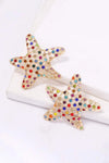 Starfish Zinc Alloy Glass Stone Dangle Earrings Earrings - Tophatter Daily Deals
