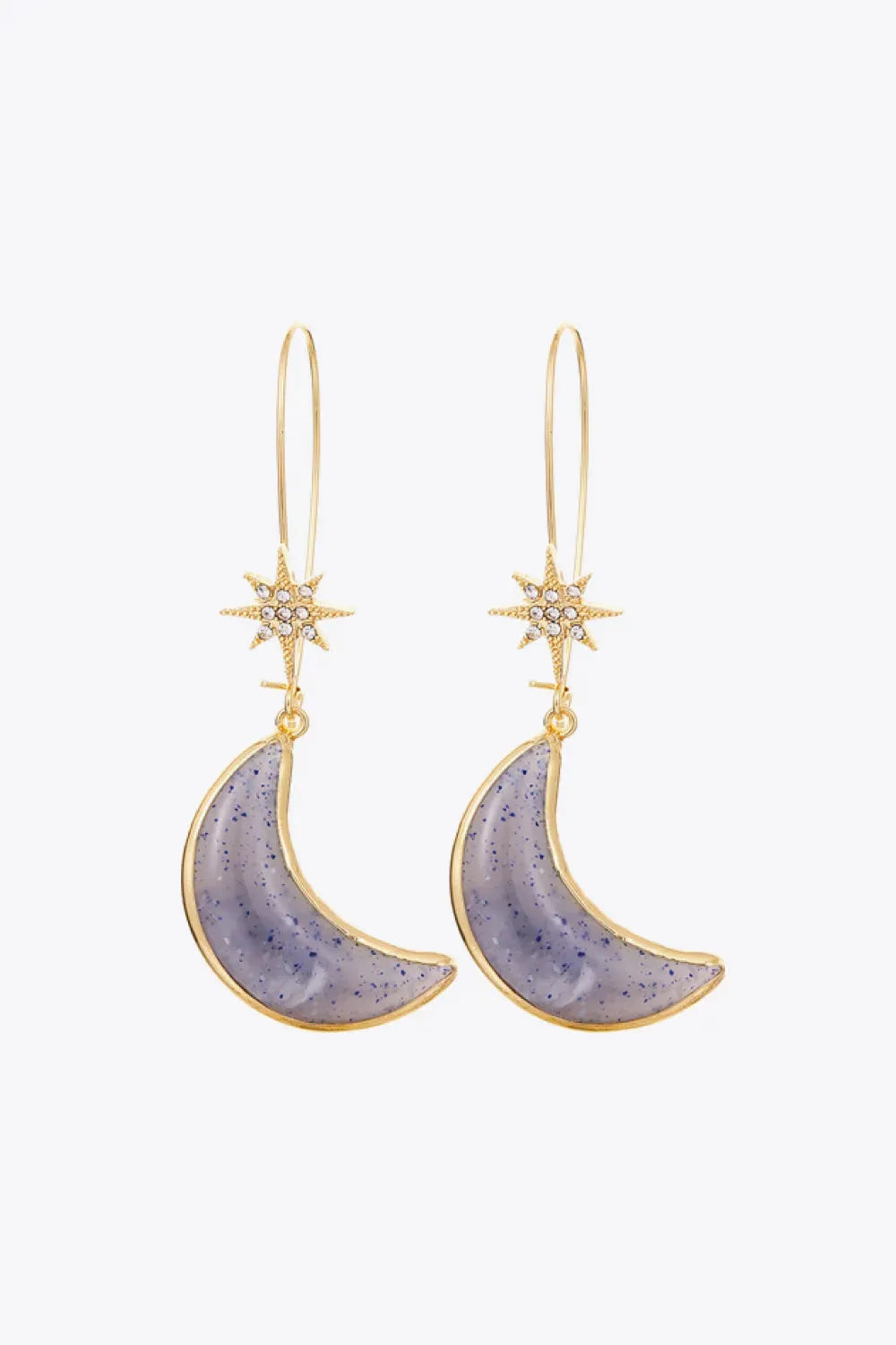 5-Pair Wholesale Resin Moon Drop Earrings Moon One Size Earrings - Tophatter Daily Deals