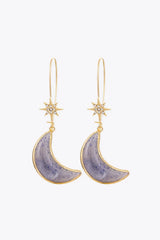 5-Pair Wholesale Resin Moon Drop Earrings Moon One Size Earrings - Tophatter Daily Deals