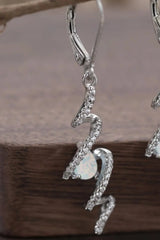 Twisted Opal Drop Earrings Opal - Tophatter Daily Deals