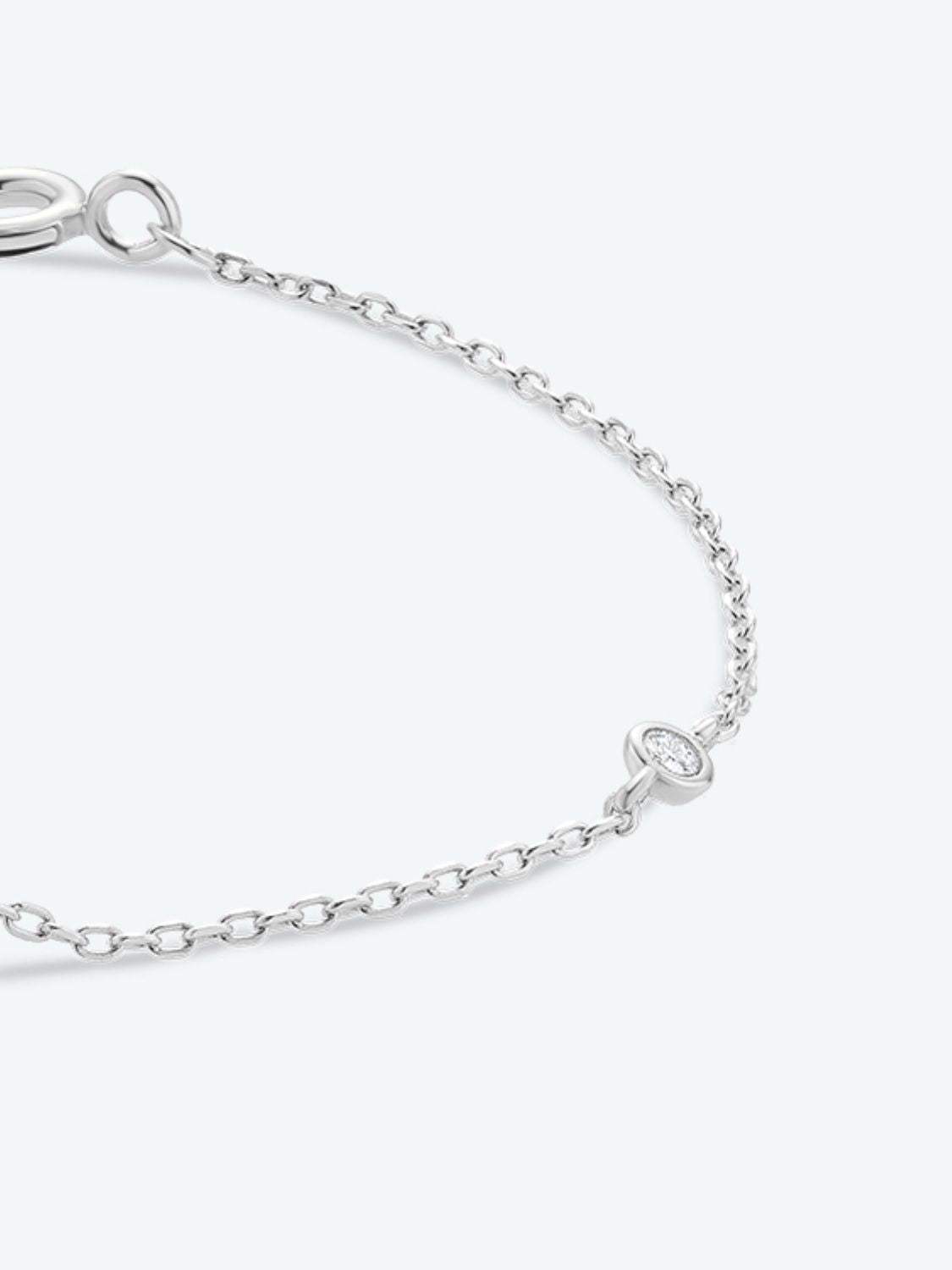 Q To U Zircon 925 Sterling Silver Bracelet Bracelets - Tophatter Daily Deals