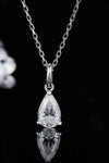 1 Carat Moissanite 925 Sterling Silver Necklace Silver One Size Moissanite - Tophatter Daily Deals