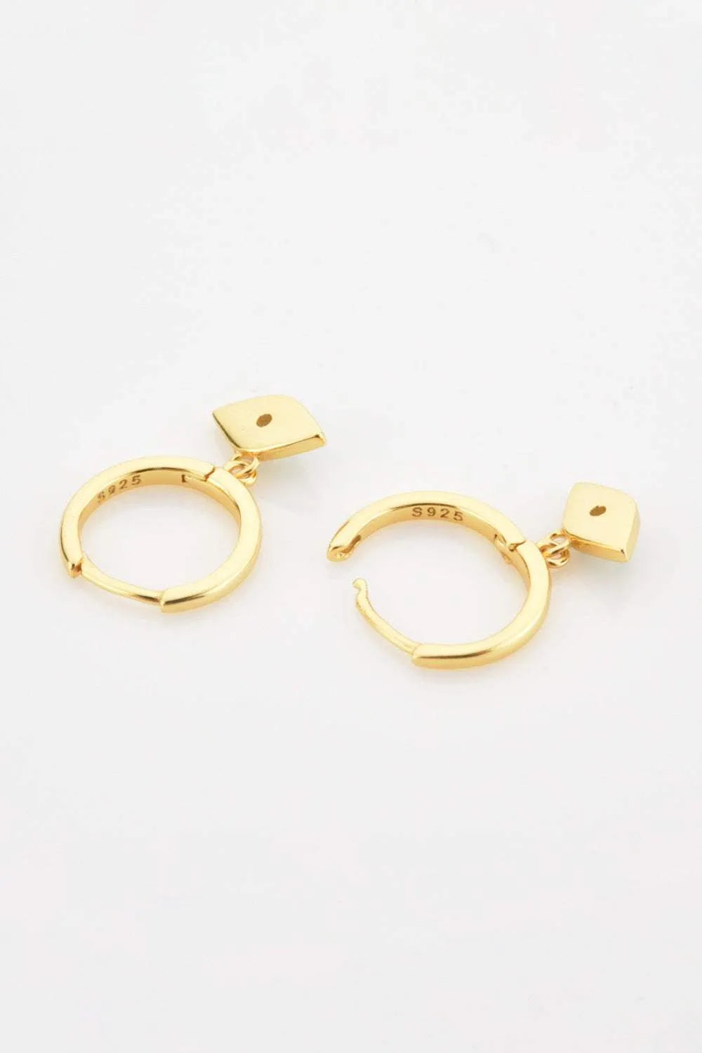 Zircon 925 Sterling Silver Rhombus Drop Earrings Earrings - Tophatter Daily Deals