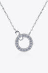 Moissanite Pendant Rhodium-Plated Necklace Moissanite - Tophatter Daily Deals