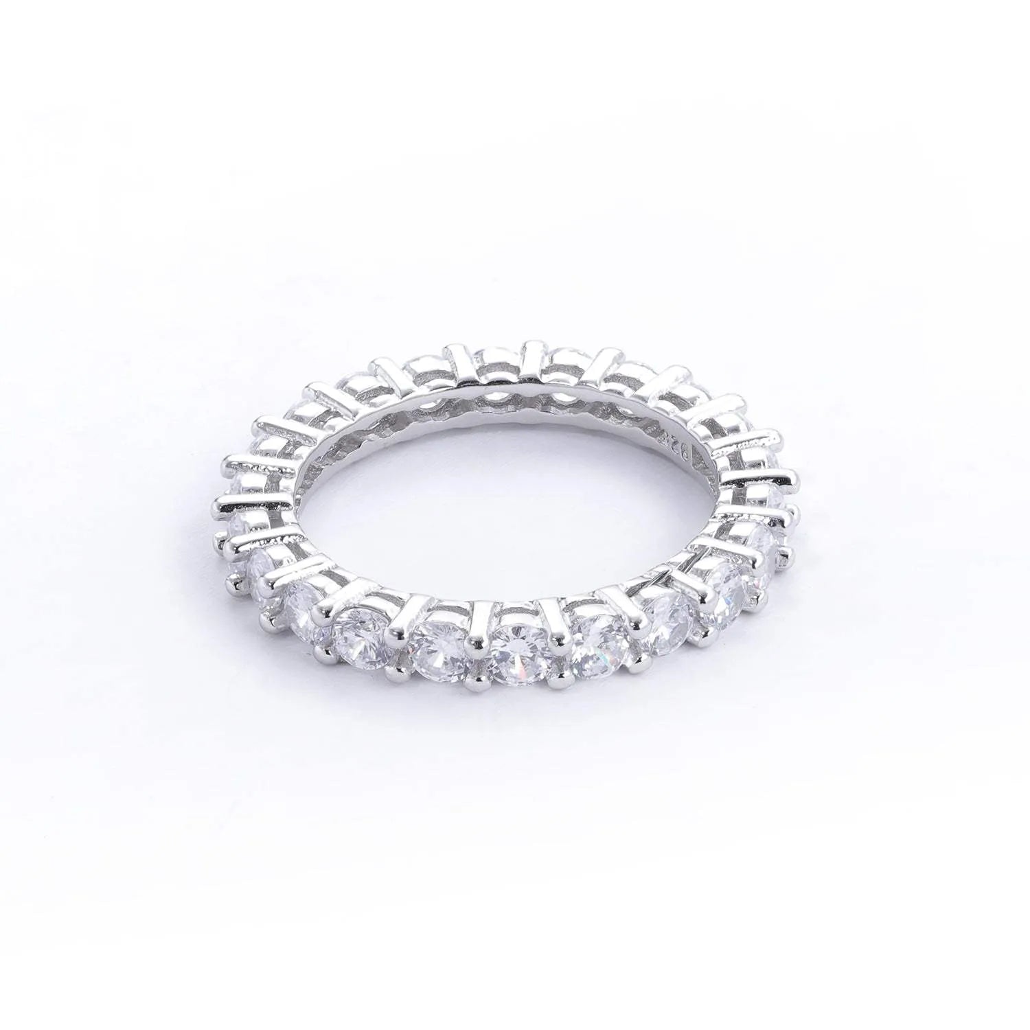 2 Piece Zircon 925 Sterling Silver Ring Rings - Tophatter Daily Deals