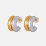 18K Gold-Plated C-Hoop Earrings Gold One Size Earrings - Tophatter Daily Deals