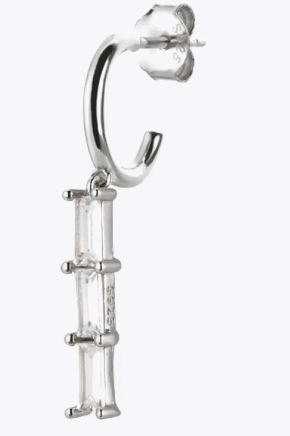 Inlaid Zircon 925 Sterling Silver Earrings Earrings - Tophatter Daily Deals