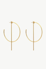 C-Hoop Stainless Steel Earrings Earrings - Tophatter Daily Deals