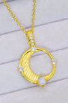 Inlaid Zircon and Natural Moonstone Pendant Necklace Moonstone - Tophatter Daily Deals
