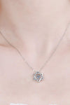 Moissanite Rhodium-Plated Chain-Link Necklace Moissanite - Tophatter Daily Deals