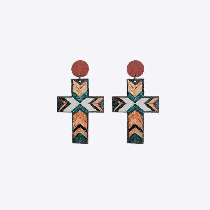 Cross Drop Earrings Earrings - Tophatter Daily Deals