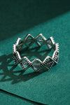 925 Sterling Silver Geometry Shape Ring Rings - Tophatter Daily Deals