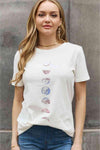 Simply Love Full Size Graphic Cotton Tee Bleach Women's T-Shirts - Tophatter Daily Deals