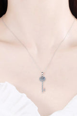 Adored Moissanite Key Pendant Necklace Moissanite - Tophatter Daily Deals