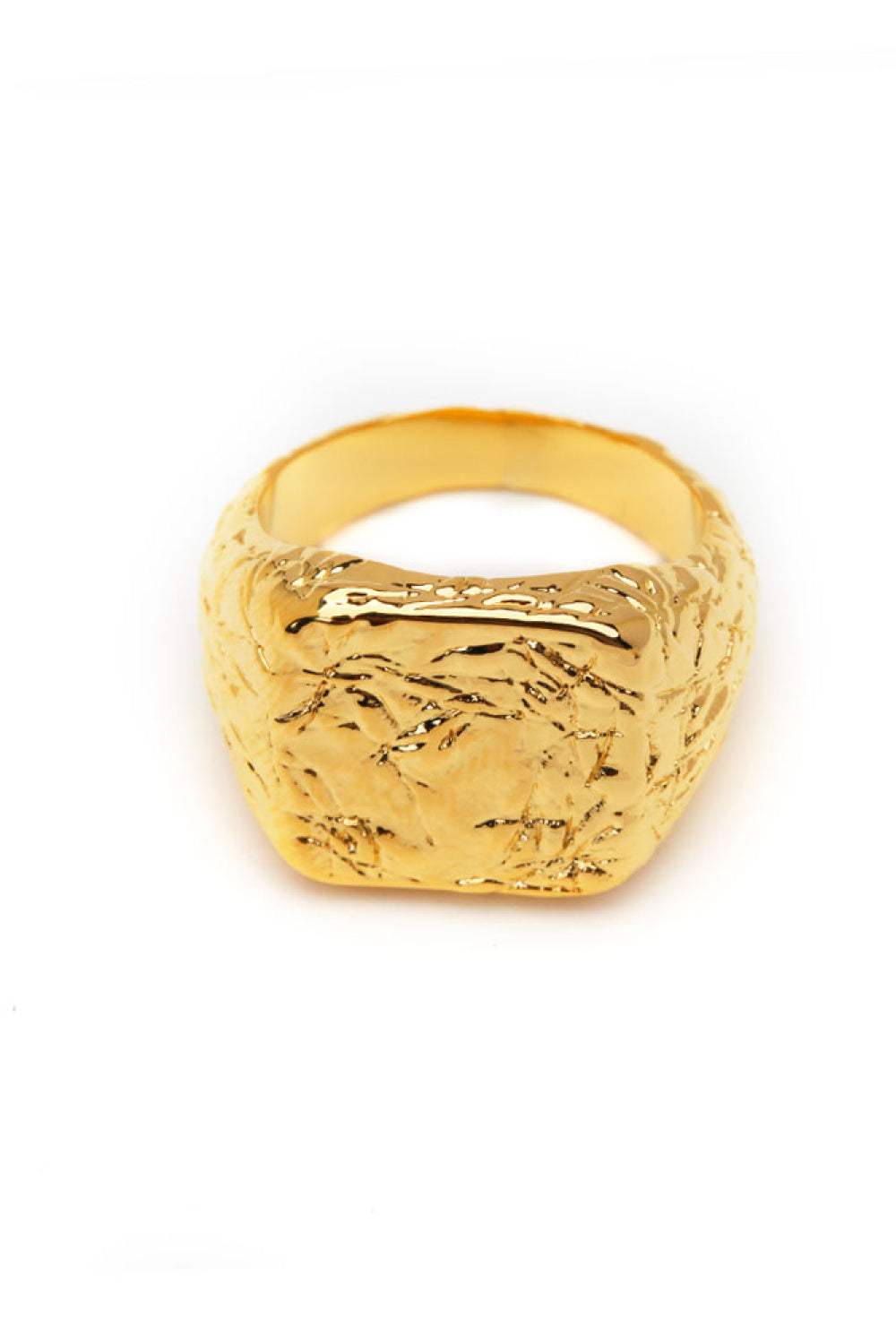 Textured Gold-Plated Ring Rings - Tophatter Daily Deals