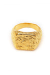 Textured Gold-Plated Ring Rings - Tophatter Daily Deals