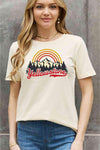 Simply Love Full Size YELLOWSTONE Graphic Cotton Tee Ivory Women's T-Shirts - Tophatter Daily Deals