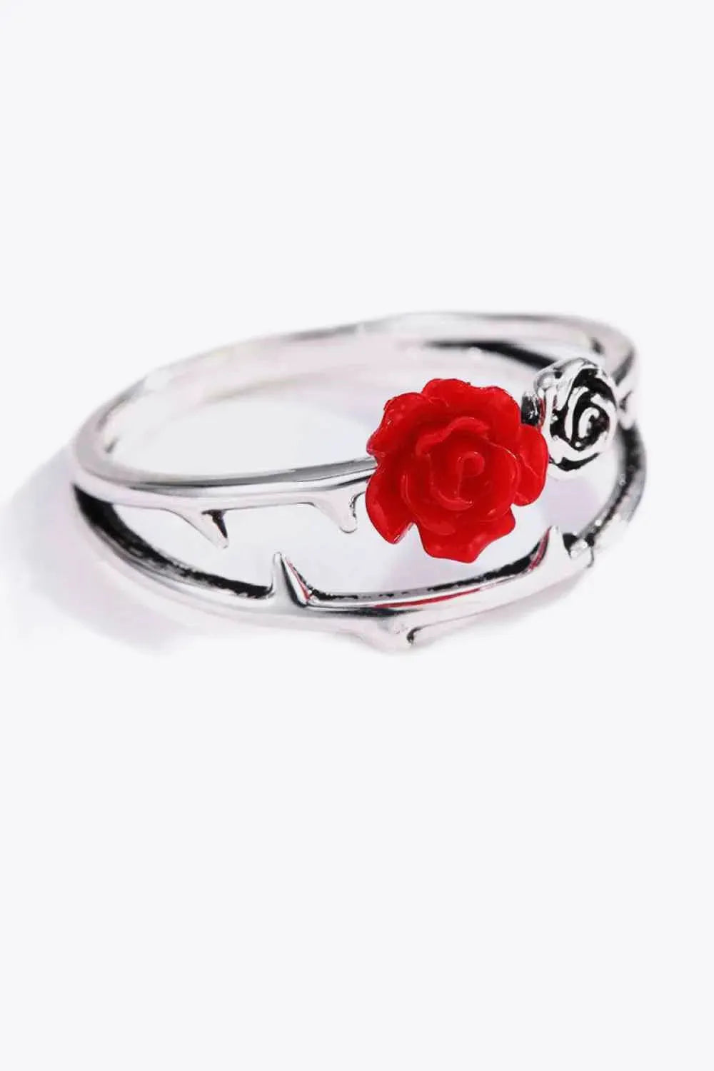 Rose Zinc Alloy Ring Red One Size Rings - Tophatter Daily Deals