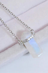Natural Moonstone Chain-Link Necklace Moonstone - Tophatter Daily Deals