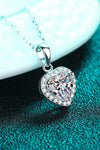 1 Carat Moissanite Heart Pendant Chain Necklace - Tophatter Deals