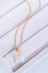 925 Sterling Silver Natural Moonstone Pendant Necklace Moonstone - Tophatter Daily Deals