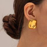 Stainless Steel Square Stud Earrings Earrings - Tophatter Daily Deals