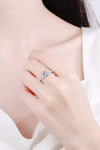 925 Sterling Silver Ring with Moissanite Moissanite - Tophatter Daily Deals