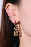 Glass Stone Decor Copper Earrings Earrings - Tophatter Daily Deals
