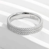 Inlaid Zircon 925 Sterling Silver Ring Rings - Tophatter Daily Deals