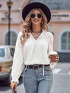 Tie Neck Flounce Sleeve Blouse White Blouses - Tophatter Daily Deals