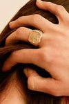 Textured Gold-Plated Ring Rings - Tophatter Daily Deals