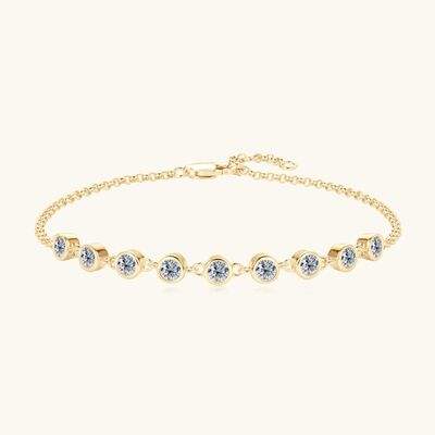 Inlaid Moissanite 925 Sterling Silver Bracelet Moissanite - Tophatter Daily Deals