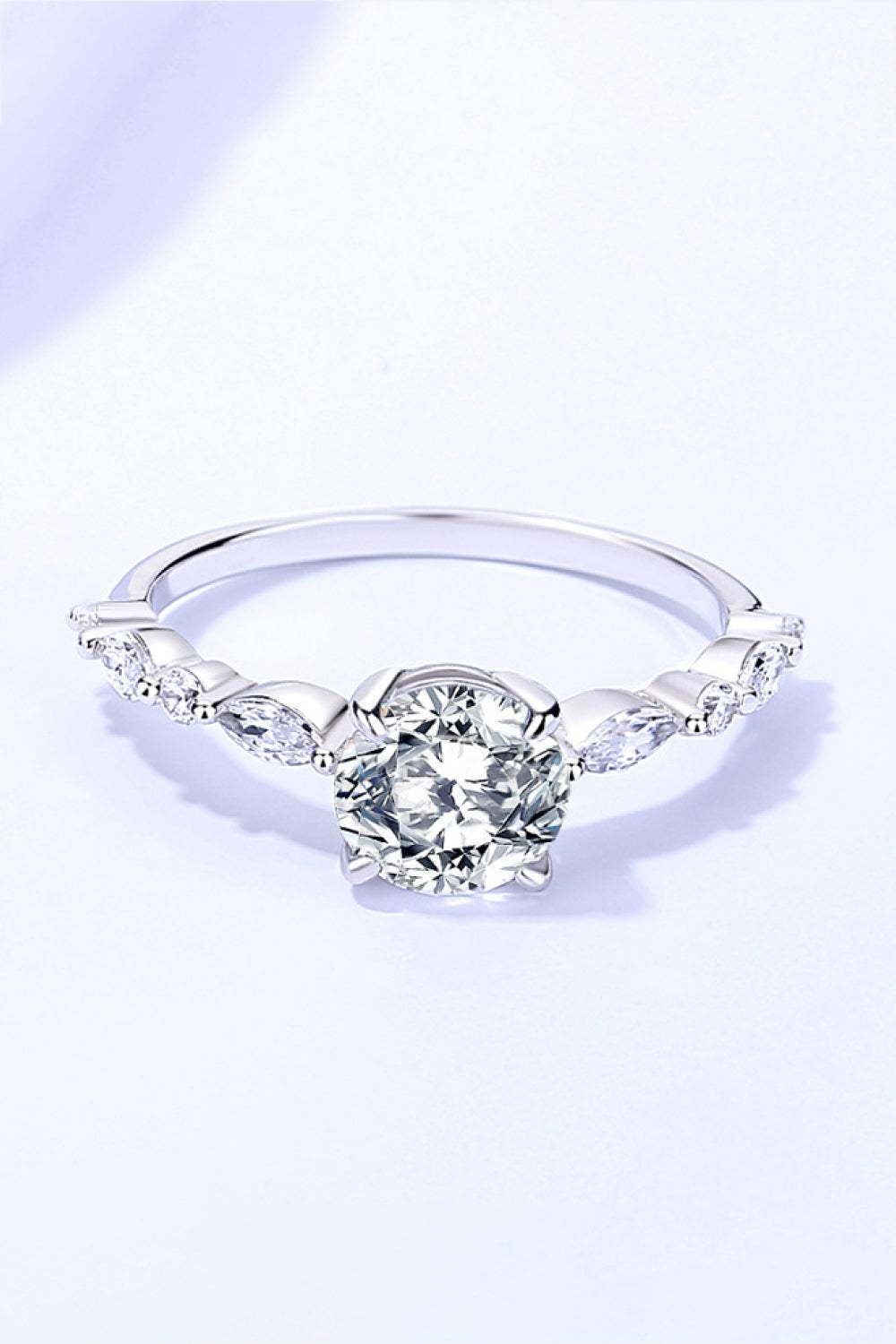 2-Piece Inlaid Moissanite Ring Moissanite - Tophatter Daily Deals