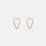 Heart Shape Gold-Plated Alloy Earrings Style B One Size Earrings - Tophatter Daily Deals