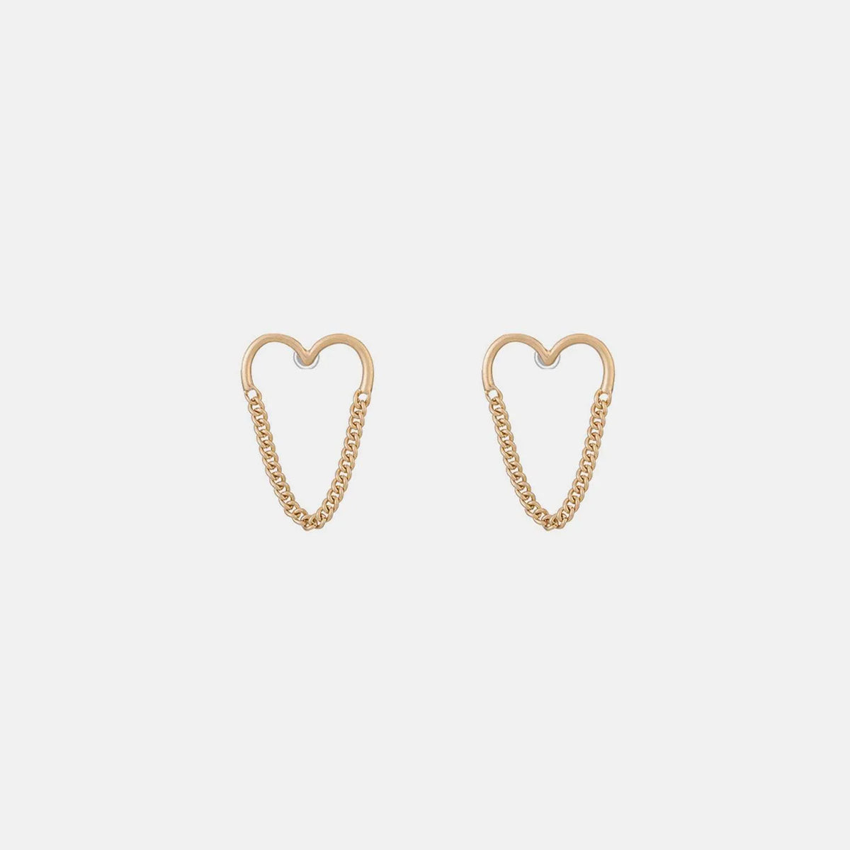 Heart Shape Gold-Plated Alloy Earrings Style B One Size Earrings - Tophatter Daily Deals