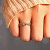 Knotted Hearts 925 Sterling Silver Open Ring Rings - Tophatter Daily Deals