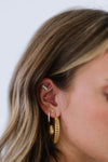 Crushing On You Chain C-Hoop Earrings Earrings - Tophatter Daily Deals