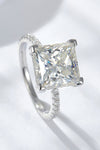 5.52 Carat Moissanite Side Stone Ring Silver Moissanite - Tophatter Daily Deals