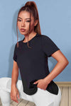 Round Neck Short Sleeve T-Shirt Women's T-Shirts - Tophatter Daily Deals