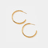 Zircon 18K Gold-Plated C-Hoop Earrings White One Size Earrings - Tophatter Daily Deals